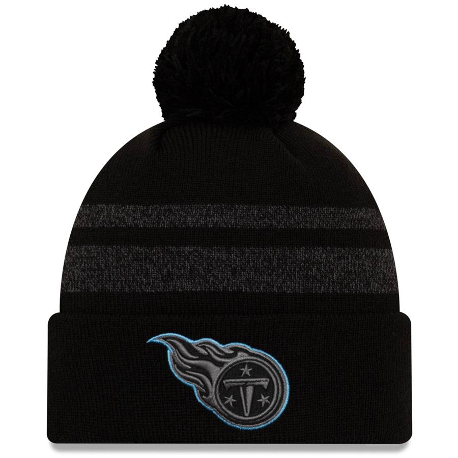 Tennessee Titans New Era Dispatch Cuffed Knit Hat With Pom - Black