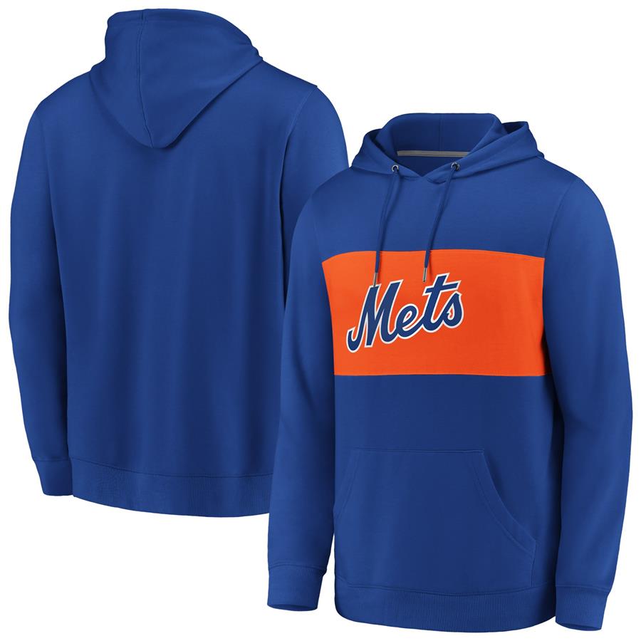 New York Mets Fanatics Branded True Classics Faux Cashmere Pullover Hoodie - Royal
