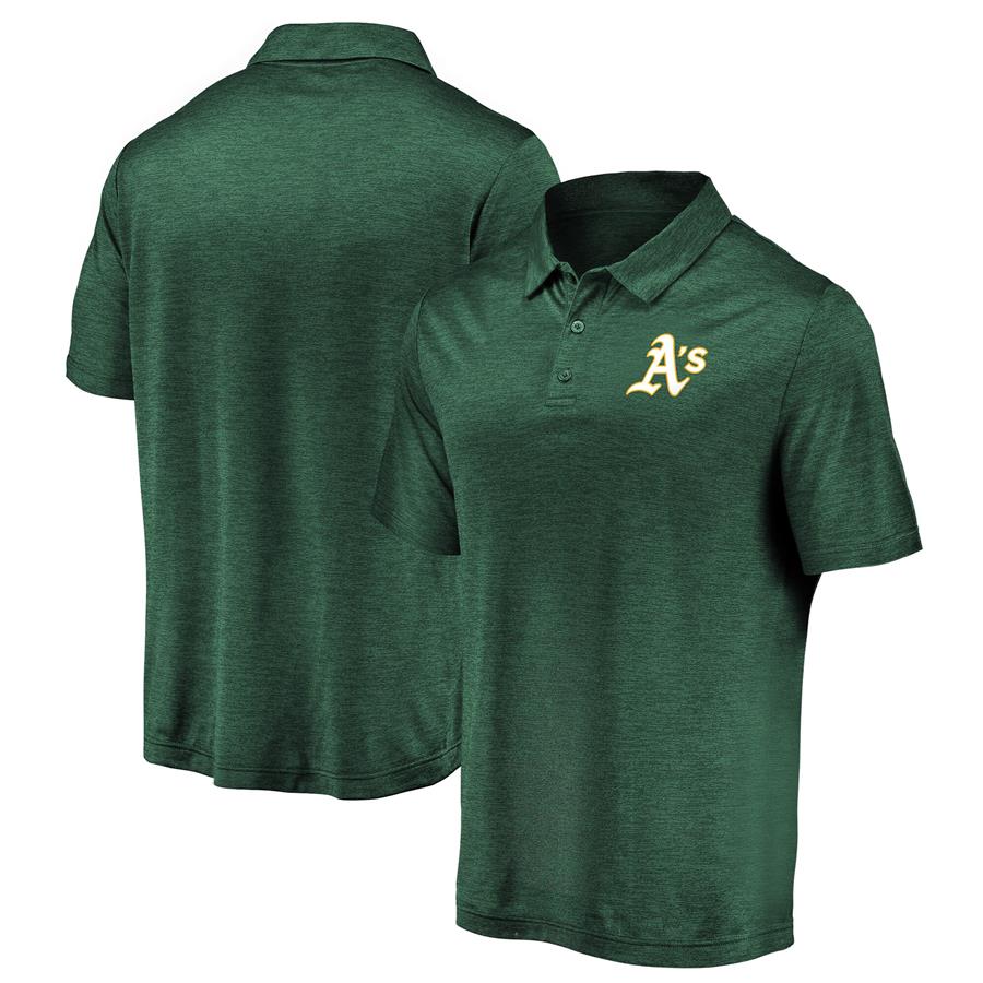 Oakland Athletics Fanatics Branded Iconic Striated Primary Logo Polo - Green