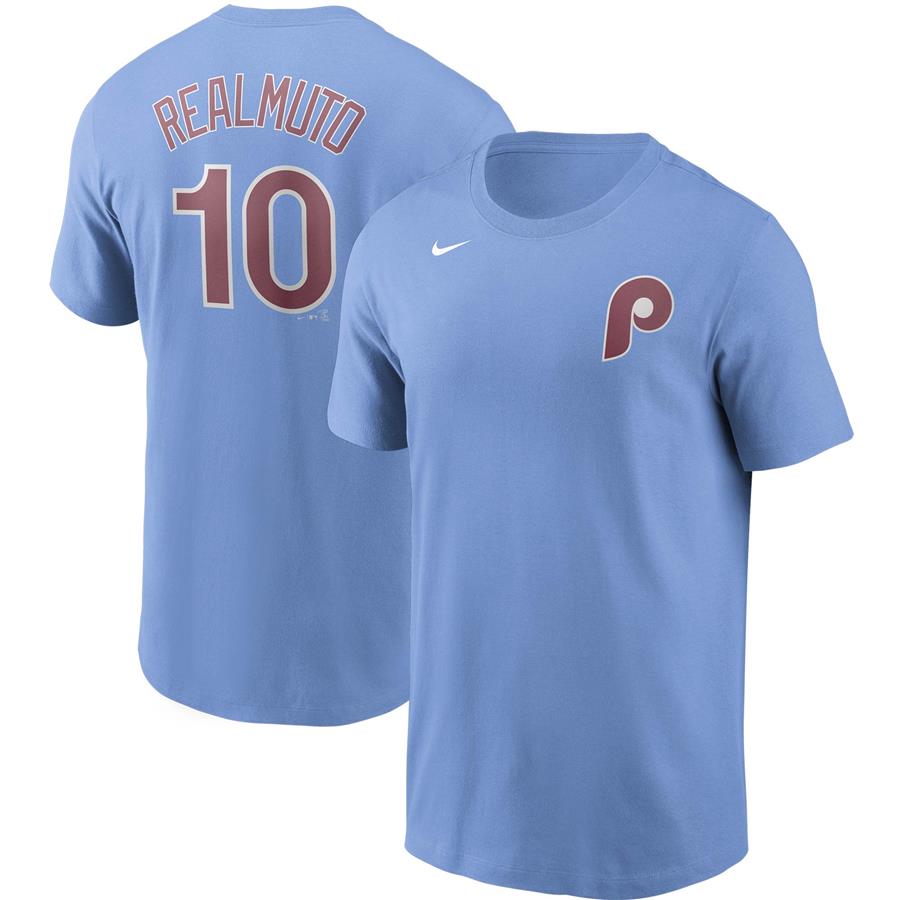 JT Realmuto Philadelphia Phillies Nike Name & Number T-Shirt - Light Blue