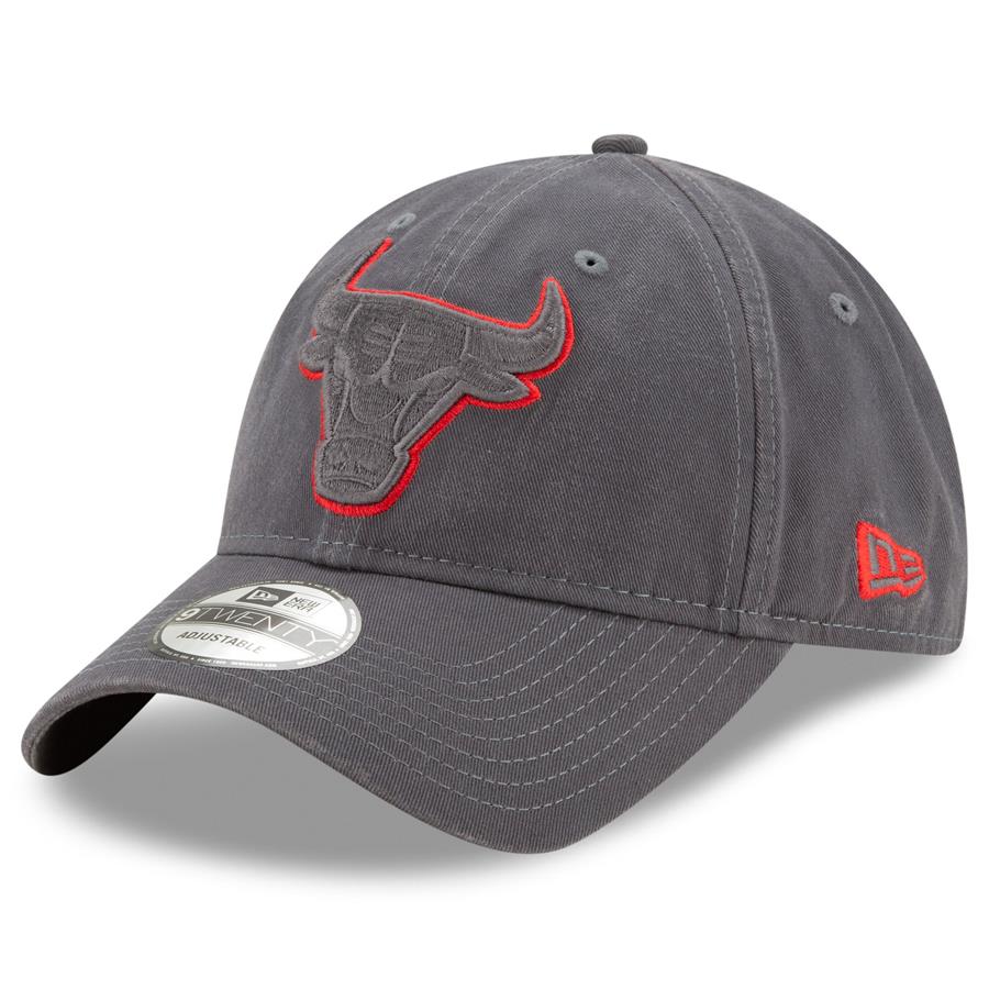 Chicago Bulls New Era Tonal Team Pop 9TWENTY Adjustable Hat - Graphite