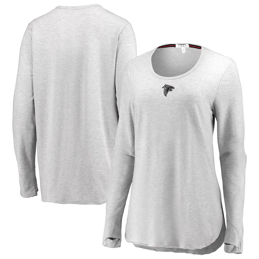 Atlanta Falcons WEAR By Erin Andrews Women's Thumbhole Long Sleeve T-Shirt - Heather Gray