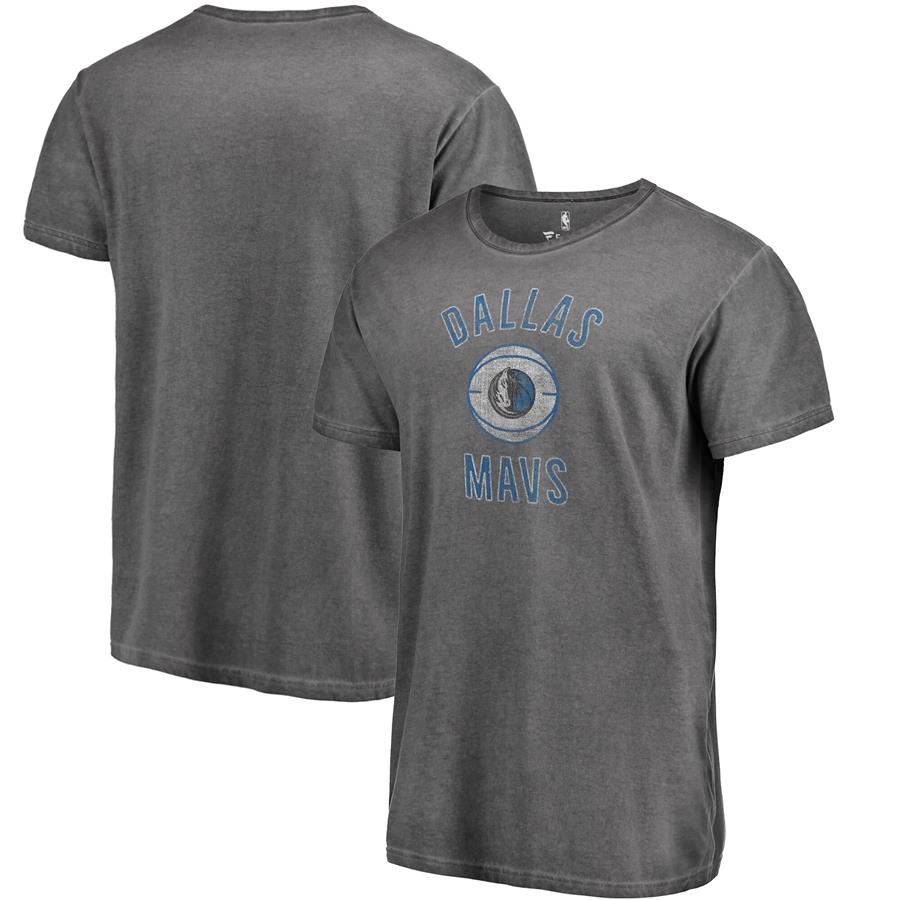 Dallas Mavericks Fanatics Branded Icon Logo Shadow Washed T-Shirt - Black