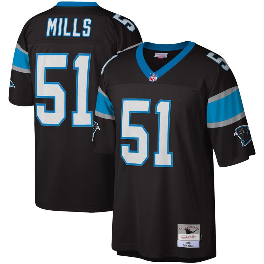 Джерси Sam Mills Carolina Panthers Mitchell & Ness Legacy Replica (чёрный)