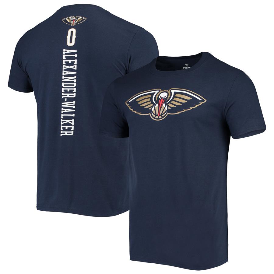 Nikeil Alexander-Walker New Orleans Pelicans Fanatics Branded Playmaker Name & Number Team Logo T-Shirt - Navy