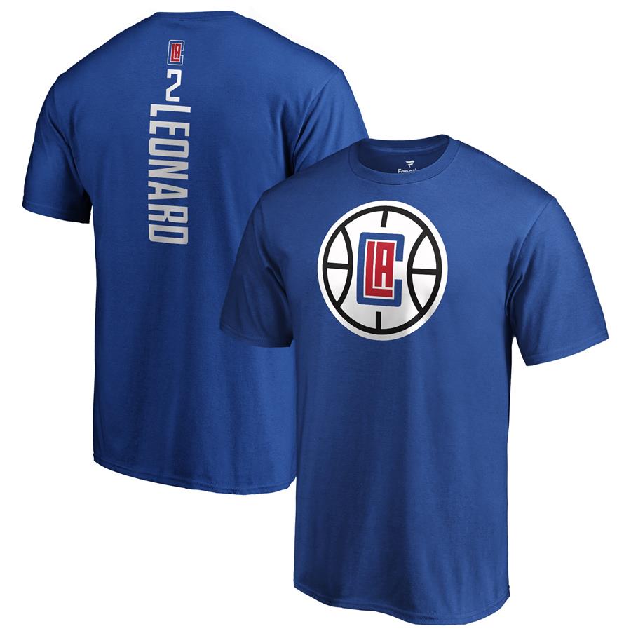 Kawhi Leonard LA Clippers Fanatics Branded Playmaker Name & Number T-Shirt - Blue