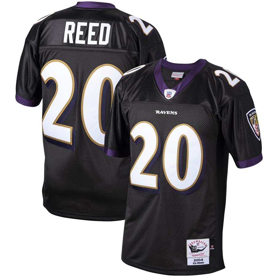 Ed Reed Baltimore Ravens Mitchell & Ness 2004 Authentic Throwback Retired Player Jersey - Black