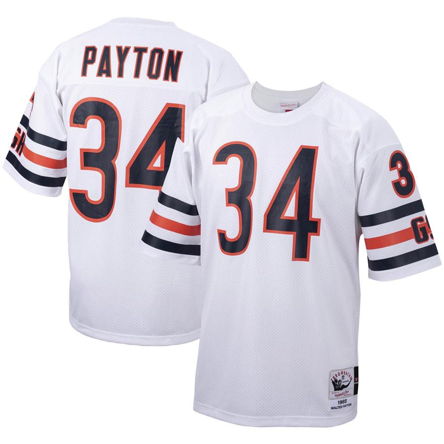 Walter Payton Chicago Bears Mitchell & Ness 1985 Authentic Throwback Retired Player Jersey - White