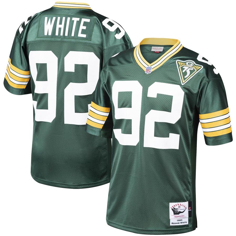 Reggie White Green Bay Packers Mitchell & Ness 1993 Authentic Throwback Retired Player Jersey - Green