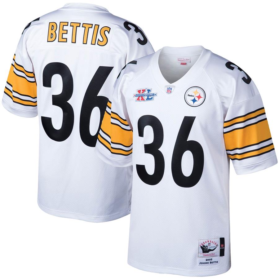 Jerome Bettis Pittsburgh Steelers Mitchell & Ness 2005 Authentic Throwback Retired Player Jersey - White