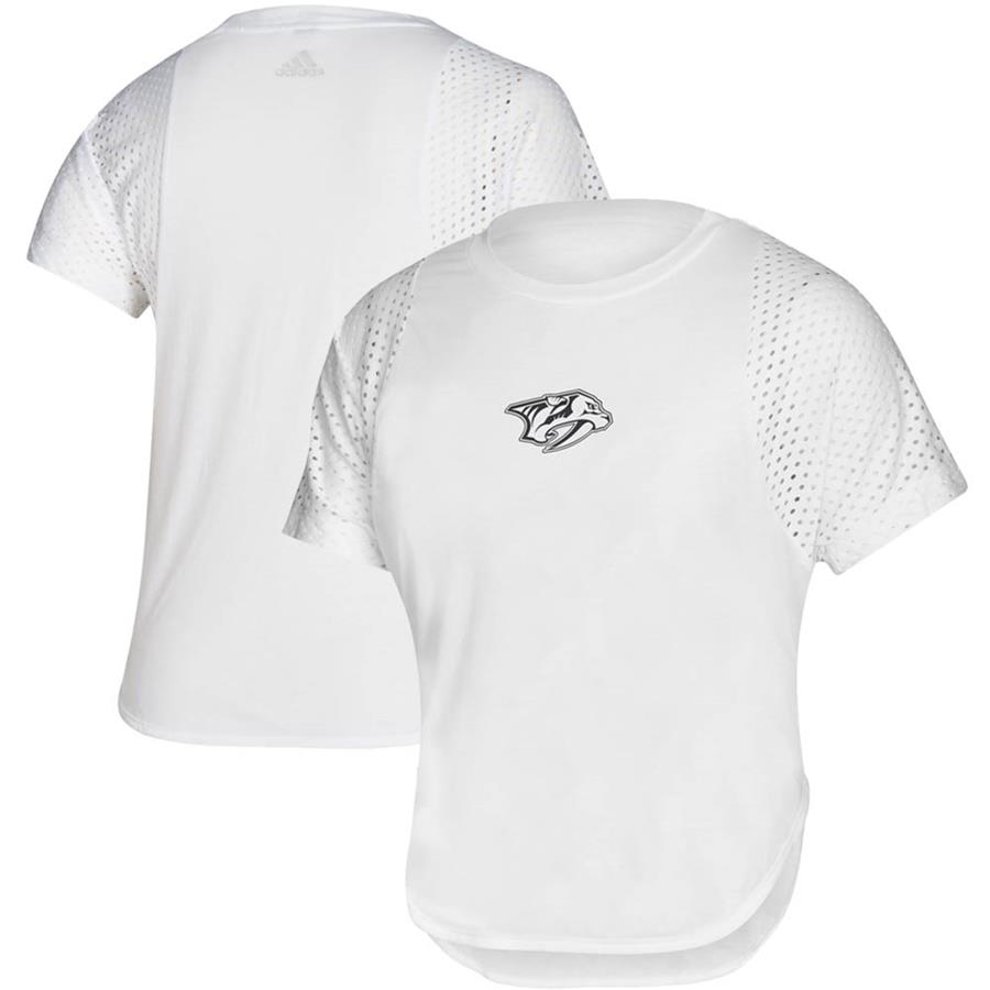 Nashville Predators adidas Women's Stadium ID Franchise T-Shirt - White