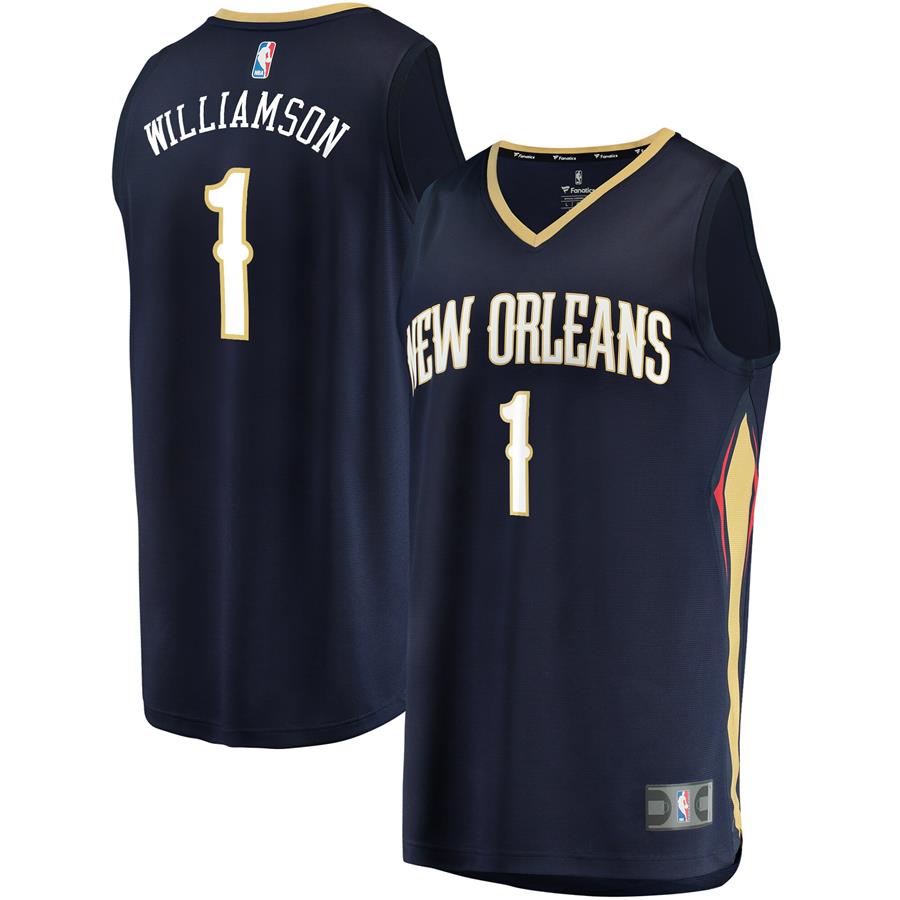 Zion Williamson New Orleans Pelicans Fanatics Branded Fast Break Replica Jersey Navy - Icon Edition
