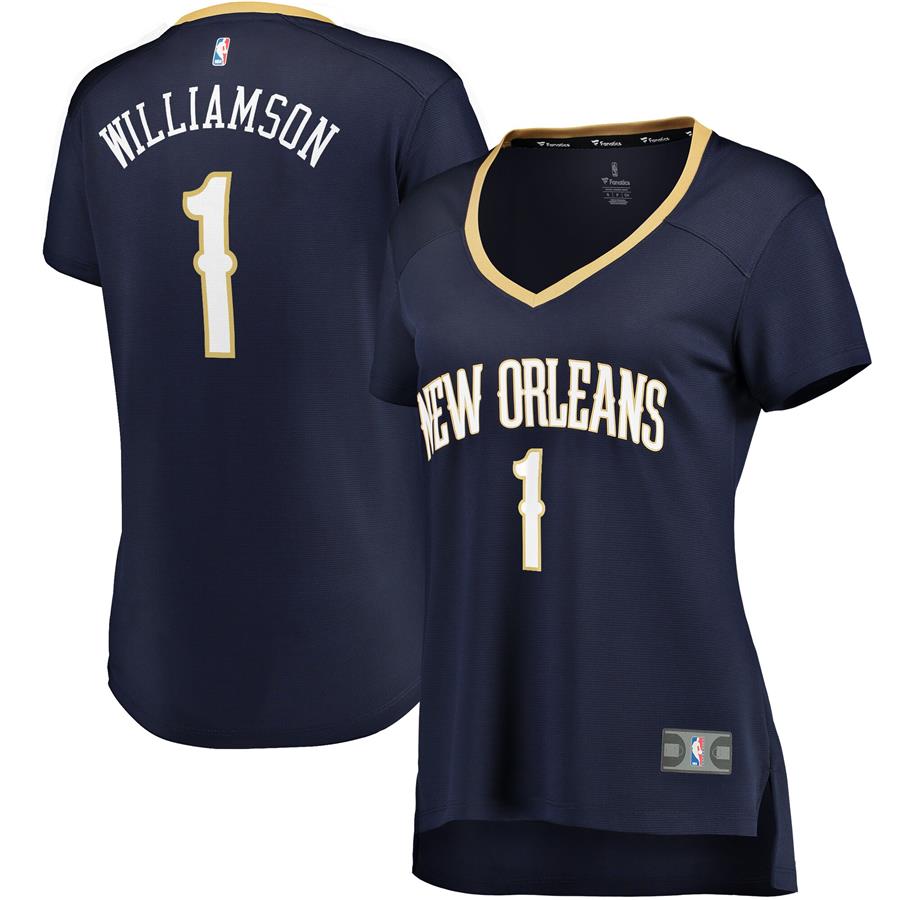 Zion Williamson New Orleans Pelicans Fanatics Branded Women's Fast Break Replica Jersey - Icon Edition - Navy