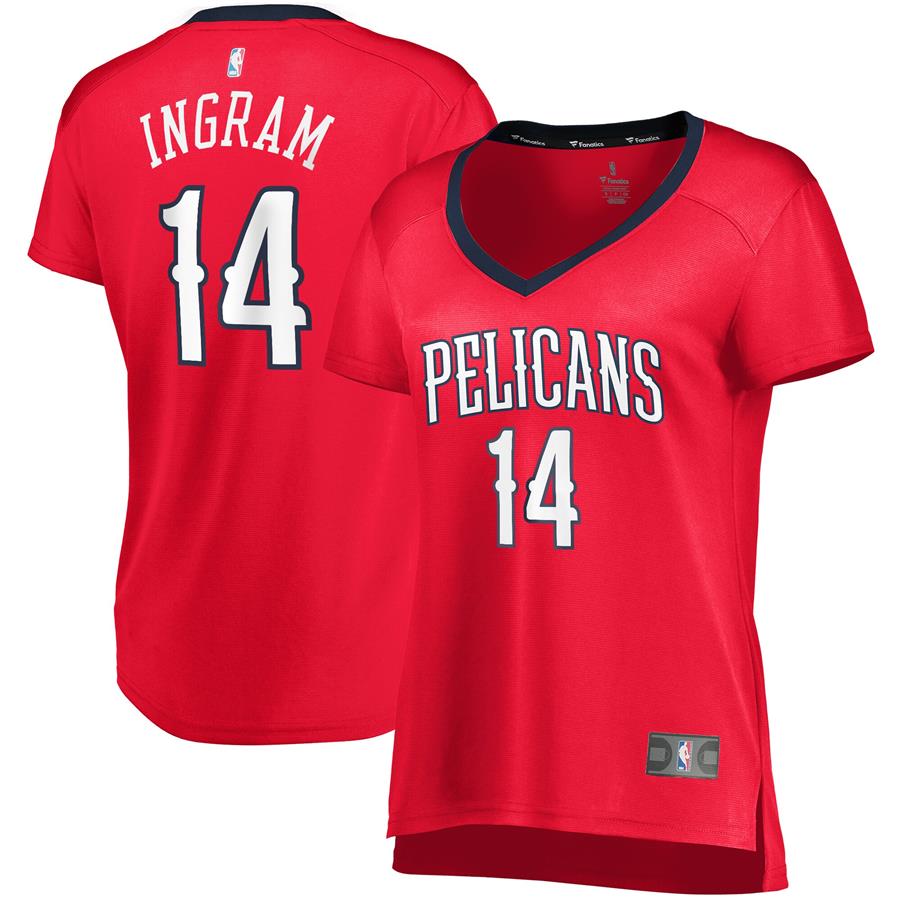 Brandon Ingram New Orleans Pelicans Fanatics Branded Women's Fast Break Replica Jersey Red - Statement Edition