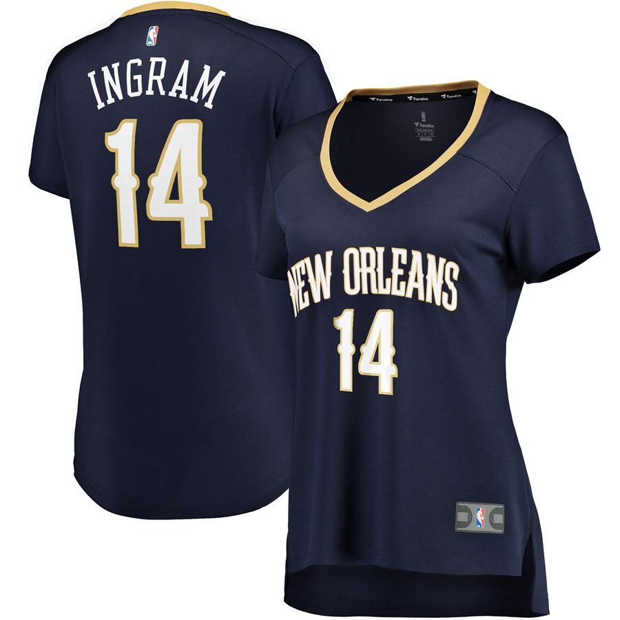 Brandon Ingram New Orleans Pelicans Fanatics Branded Women's Fast Break Replica Jersey Navy - Icon Edition
