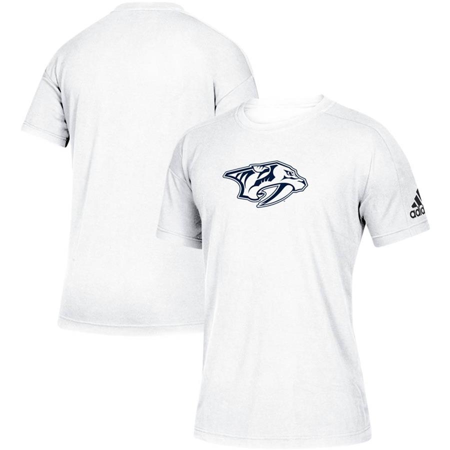 Nashville Predators adidas Stadium ID Tri-Blend T-Shirt - White
