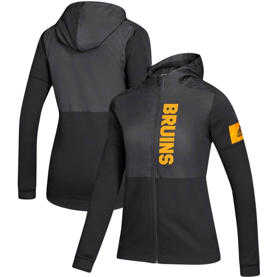 Boston Bruins adidas Women's Game Mode Full-Zip Jacket - Black