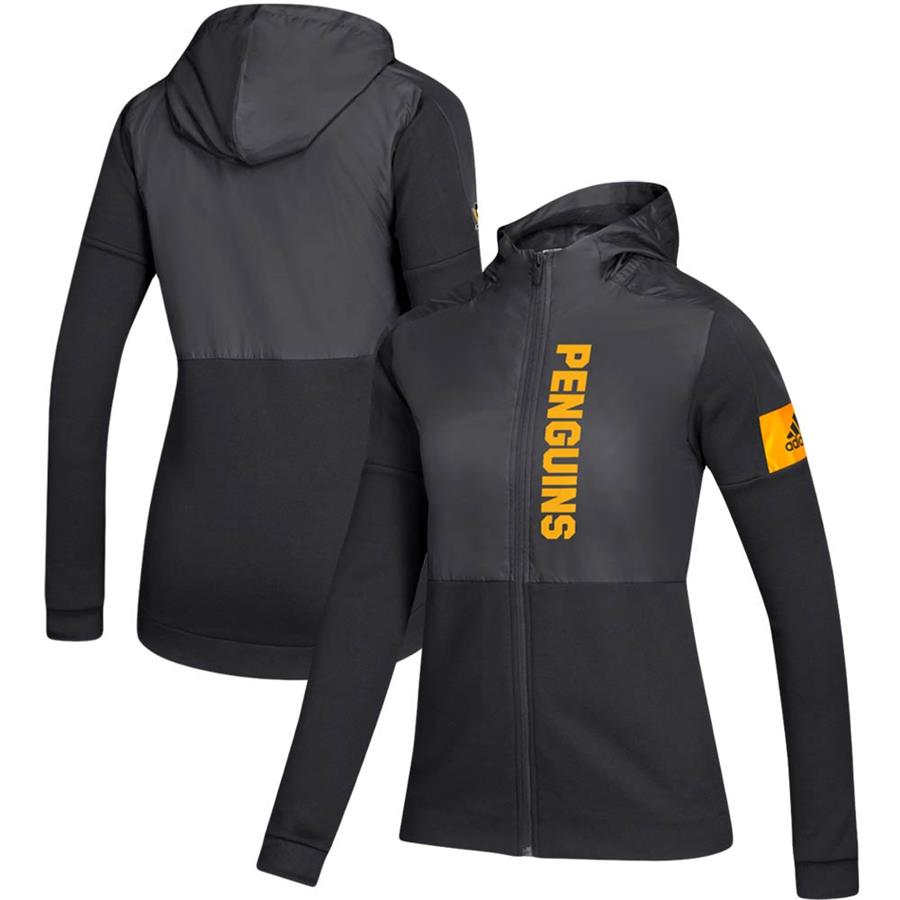 Pittsburgh Penguins adidas Women's Game Mode Full-Zip Jacket - Black