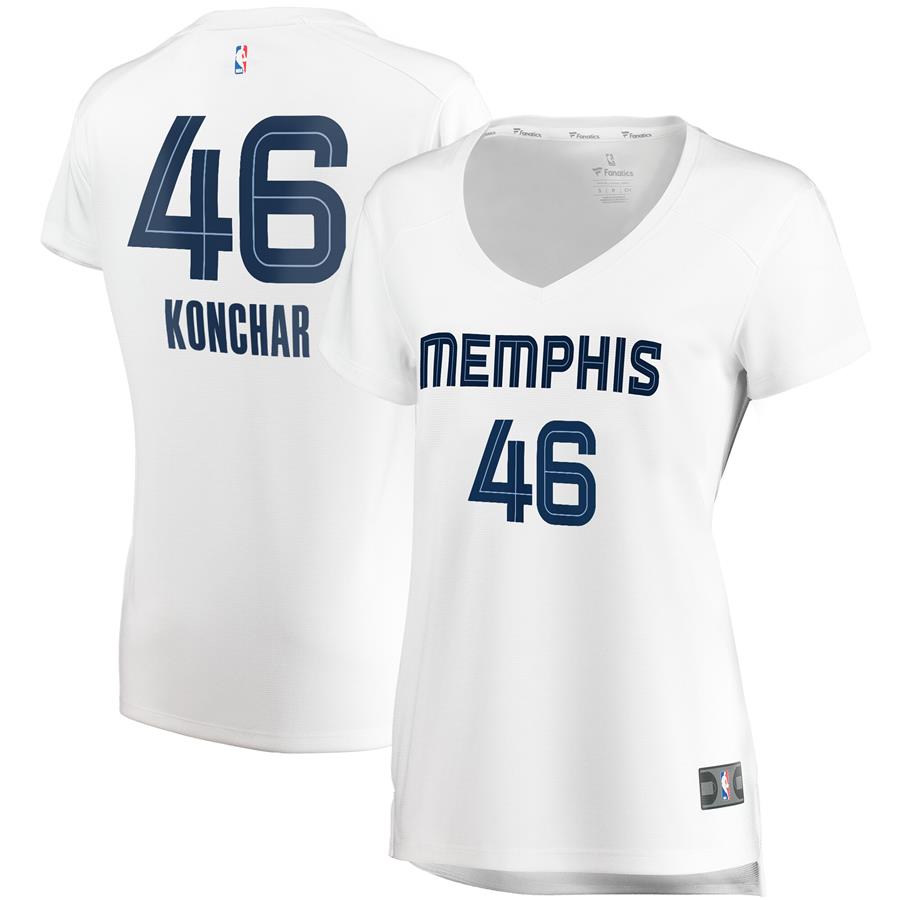 John Konchar Memphis Grizzlies Fanatics Branded Women's Fast Break Replica Jersey White - Association Edition