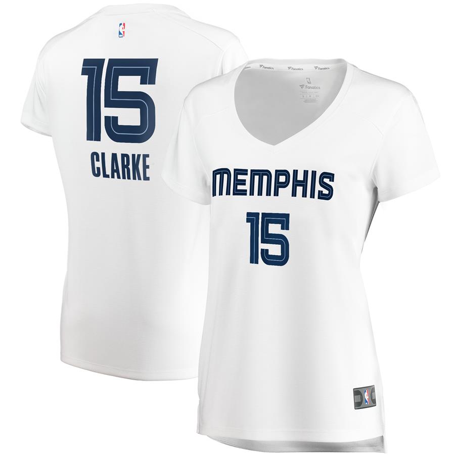 Brandon Clarke Memphis Grizzlies Fanatics Branded Women's Fast Break Replica Jersey White - Association Edition