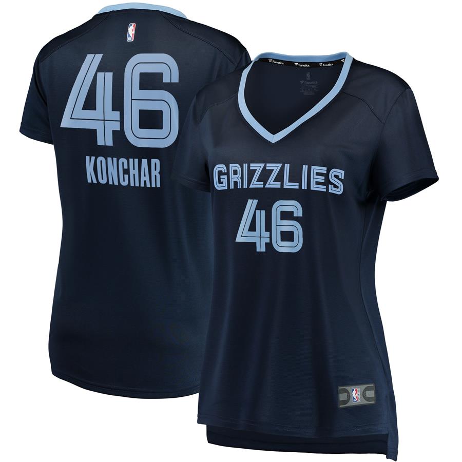 John Konchar Memphis Grizzlies Fanatics Branded Women's Fast Break Replica Jersey Navy - Icon Edition