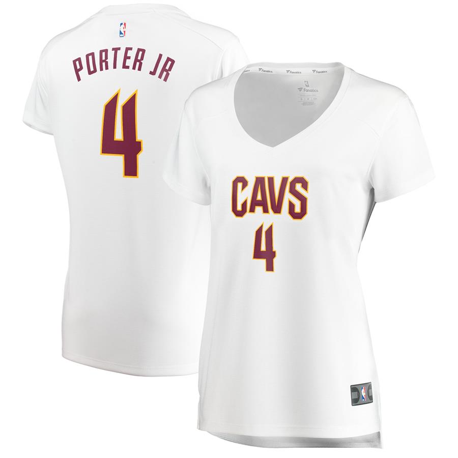 Kevin Porter Jr. Cleveland Cavaliers Fanatics Branded Women's Fast Break Replica Jersey White - Association Edition