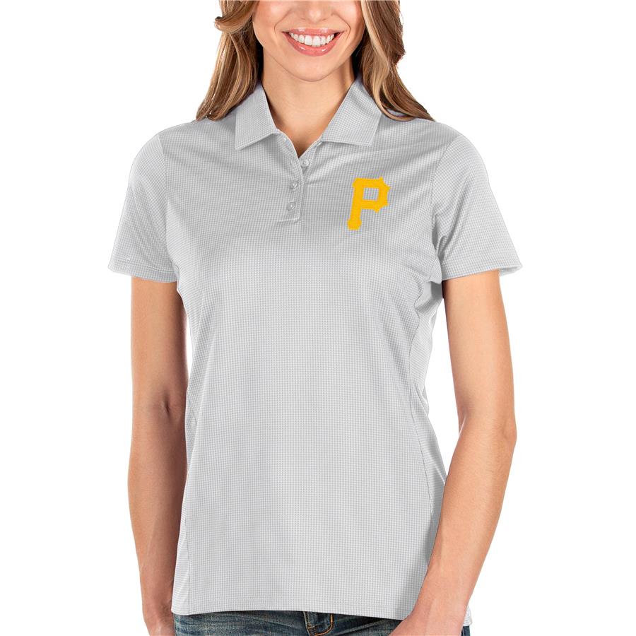 Pittsburgh Pirates Antigua Women's Balance Polo - White