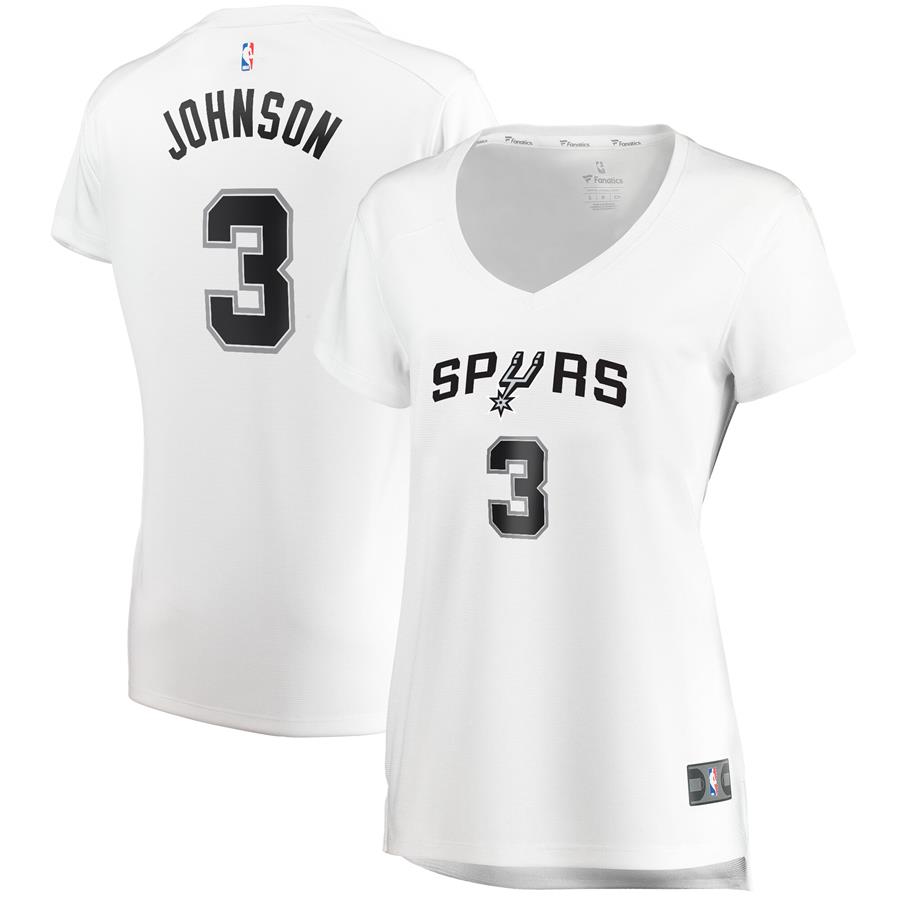 Keldon Johnson San Antonio Spurs Fanatics Branded Women's Fast Break Replica Jersey White - Association Edition