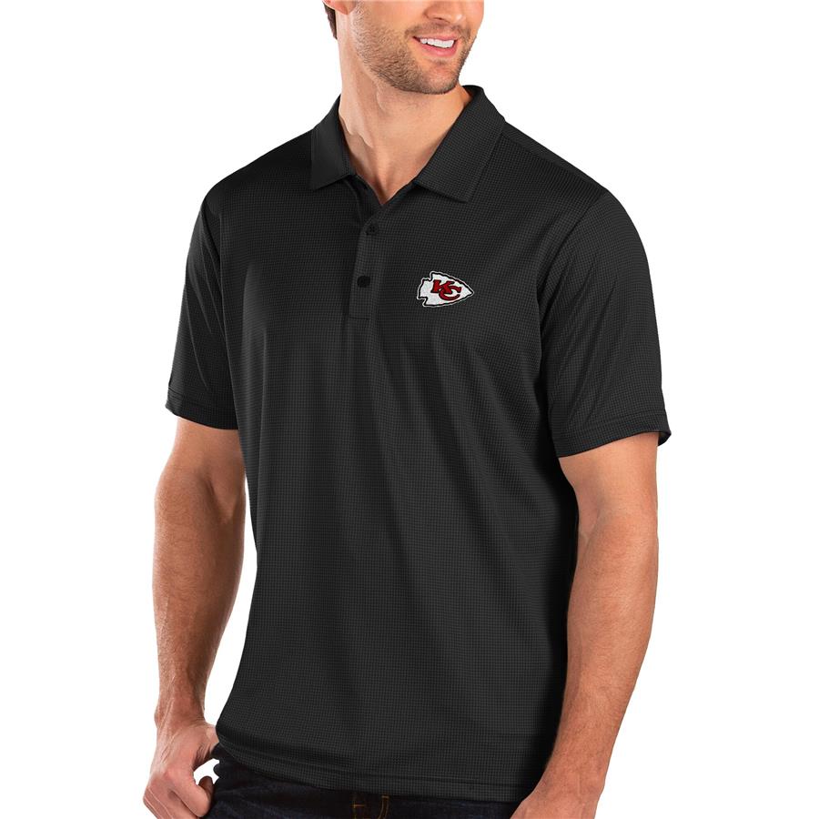 Kansas City Chiefs Antigua Balance Polo - Black