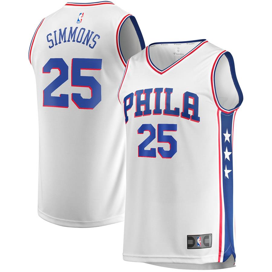 Philadelphia 76ers Fanatics Branded Fast Break Player Replica Jersey - Association Edition - White