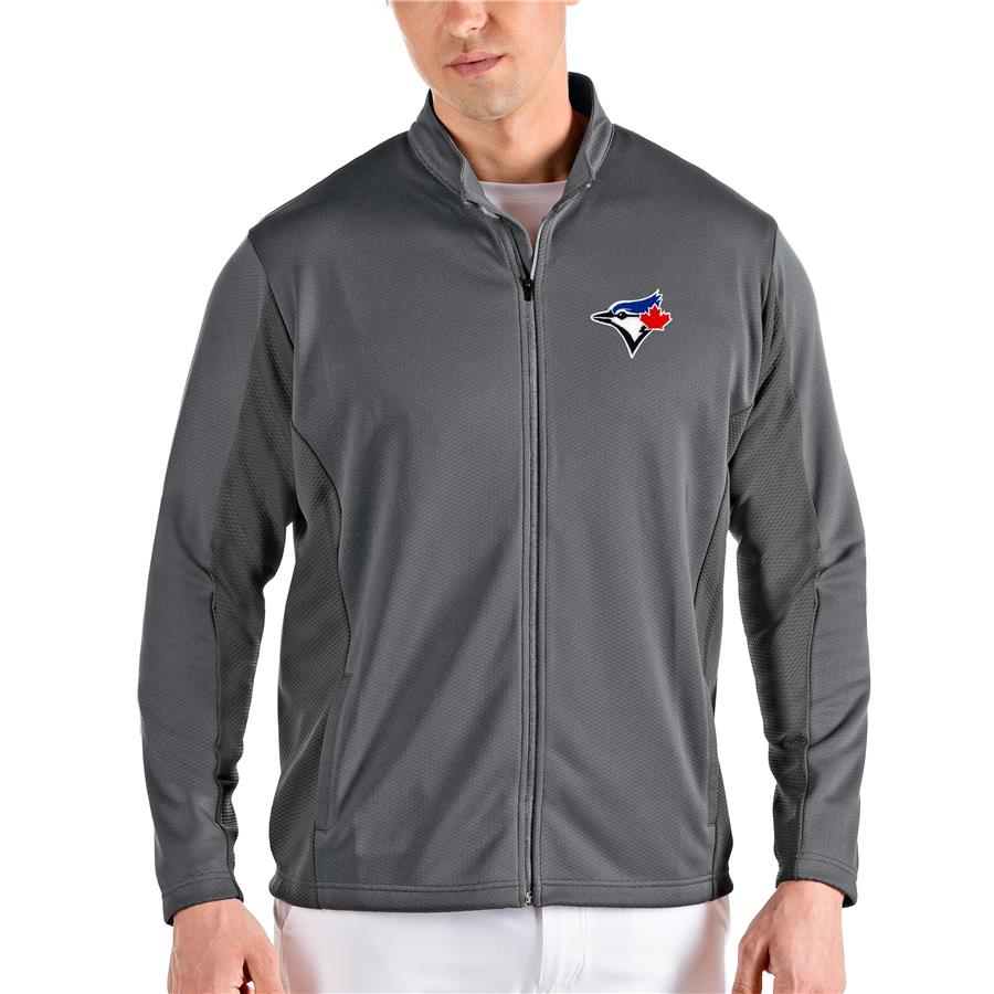 Toronto Blue Jays Antigua Passage Full-Zip Jacket - Gray