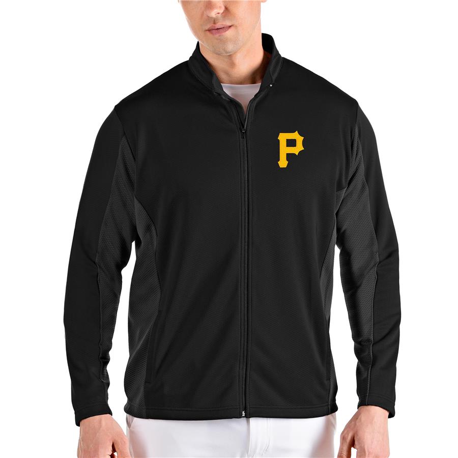 Pittsburgh Pirates Antigua Passage Full-Zip Jacket - Black