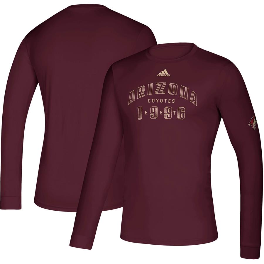 Arizona Coyotes adidas Creator climalite Long Sleeve T-Shirt - Garnet