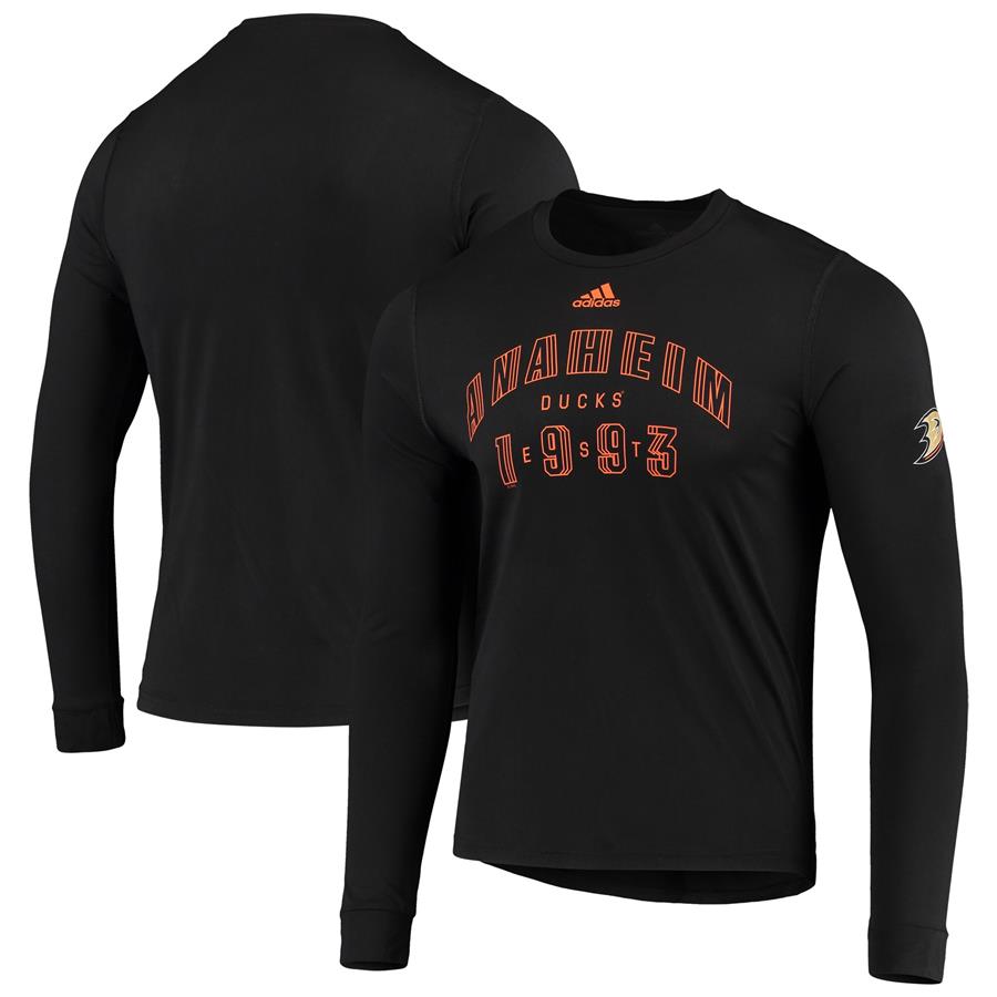 Anaheim Ducks adidas Creator climalite Long Sleeve T-Shirt - Black