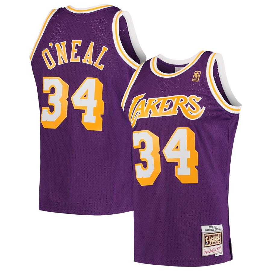 Shaquille O'Neal Los Angeles Lakers Mitchell & Ness Hardwood Classics 1996-97 Swingman Jersey - Purple