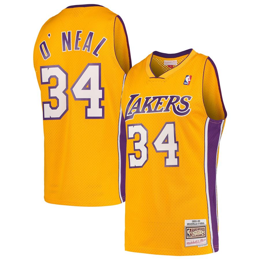 Shaquille O'Neal Los Angeles Lakers Mitchell & Ness Hardwood Classics 1999-00 Swingman Jersey - Gold
