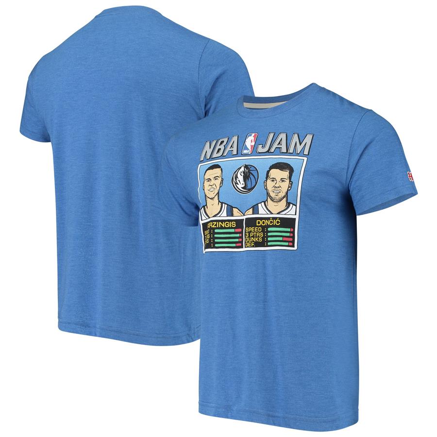 Kristaps Porzingis & Luka Doncic Dallas Mavericks NBA Jam T-Shirt - Royal