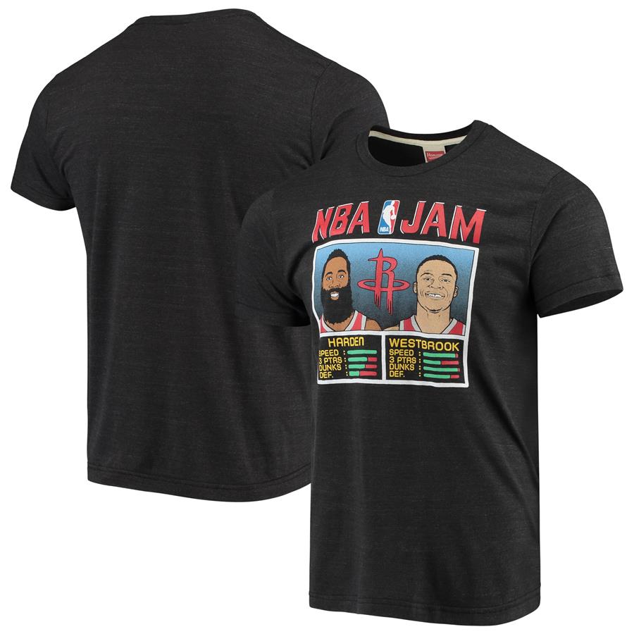 James Harden & Russell Westbrook Houston Rockets NBA Jam T-Shirt - Charcoal