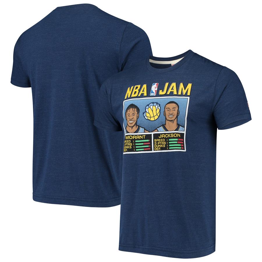 Ja Morant & Jaren Jackson Jr. Memphis Grizzlies NBA Jam T-Shirt - Navy