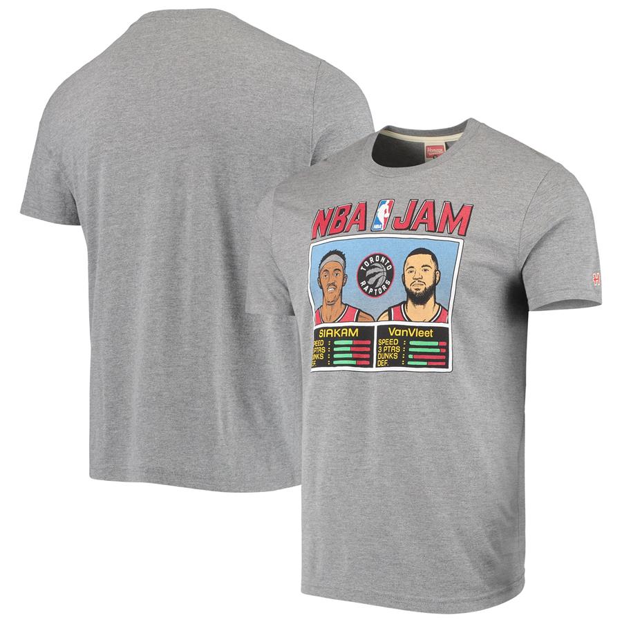 Fred VanVleet & Pascal Siakam Toronto Raptors NBA Jam T-Shirt - Heathered Gray
