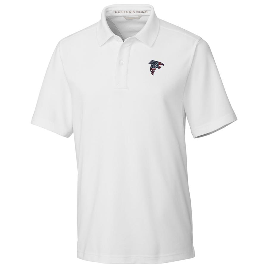 Atlanta Falcons Cutter & Buck Americana Breakthrough Polo - White