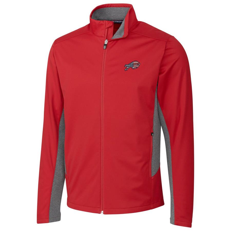 Buffalo Bills Cutter & Buck Americana Navigate Softshell Full-Zip Jacket - Red
