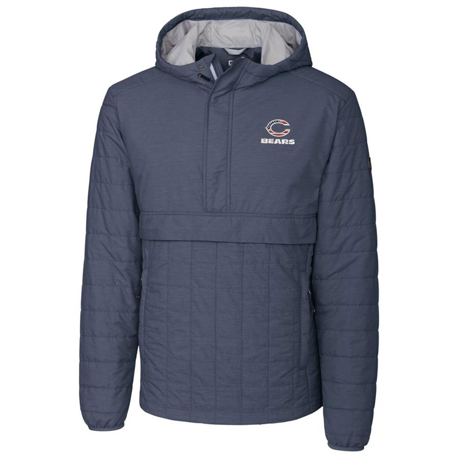 Chicago Bears Cutter & Buck Americana Rainier Half-Zip Pullover Jacket - Navy