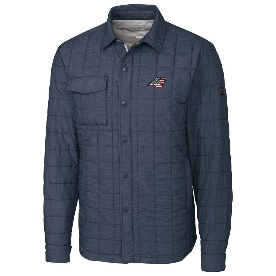 Carolina Panthers Cutter & Buck Americana Rainier Full-Snap Shirt Jacket - Navy