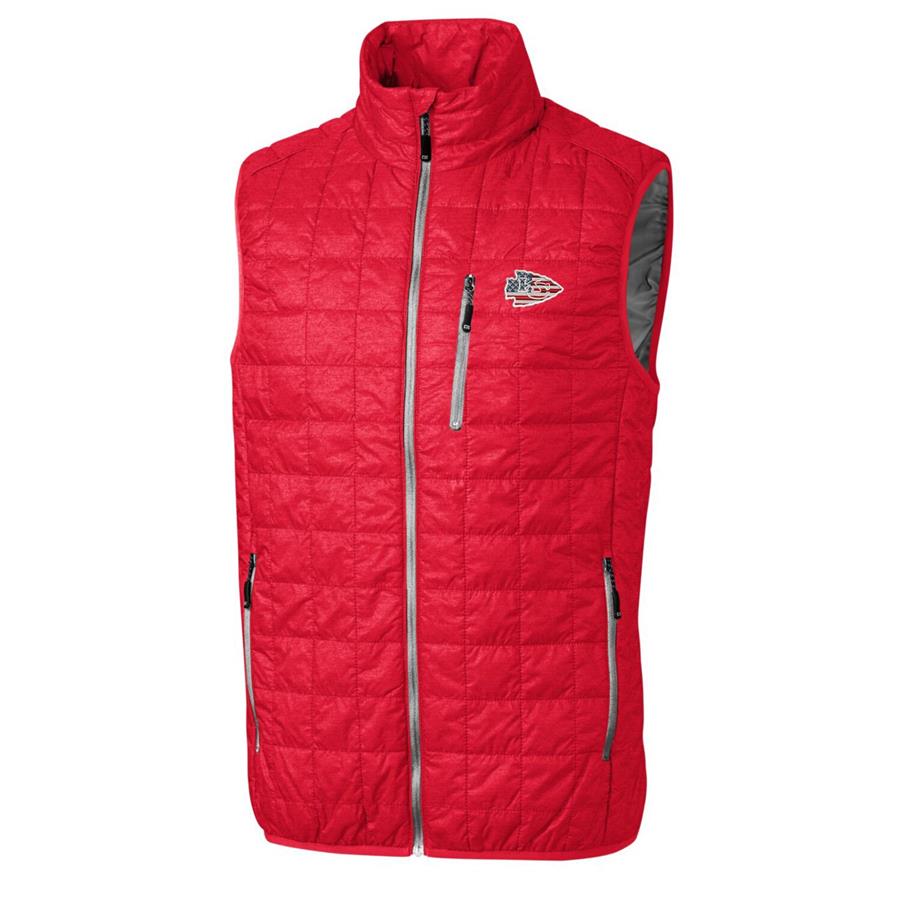 Kansas City Chiefs Cutter & Buck Americana Rainier Full-Zip Vest - Red