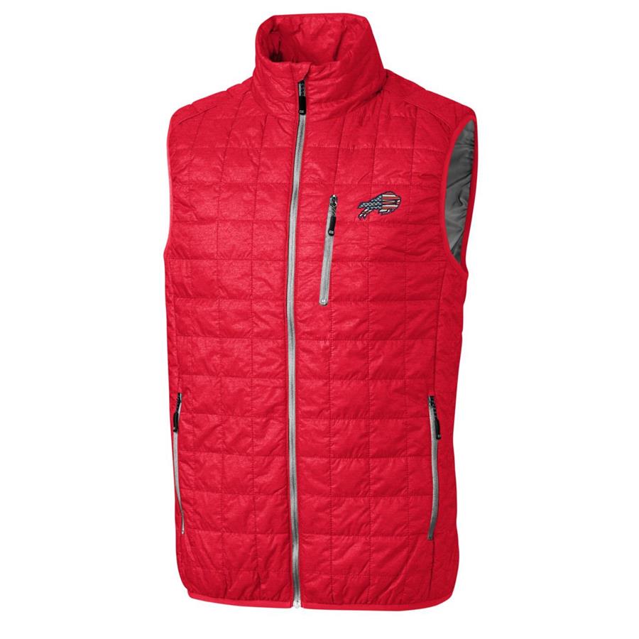 Buffalo Bills Cutter & Buck Americana Rainier Full-Zip Vest - Red