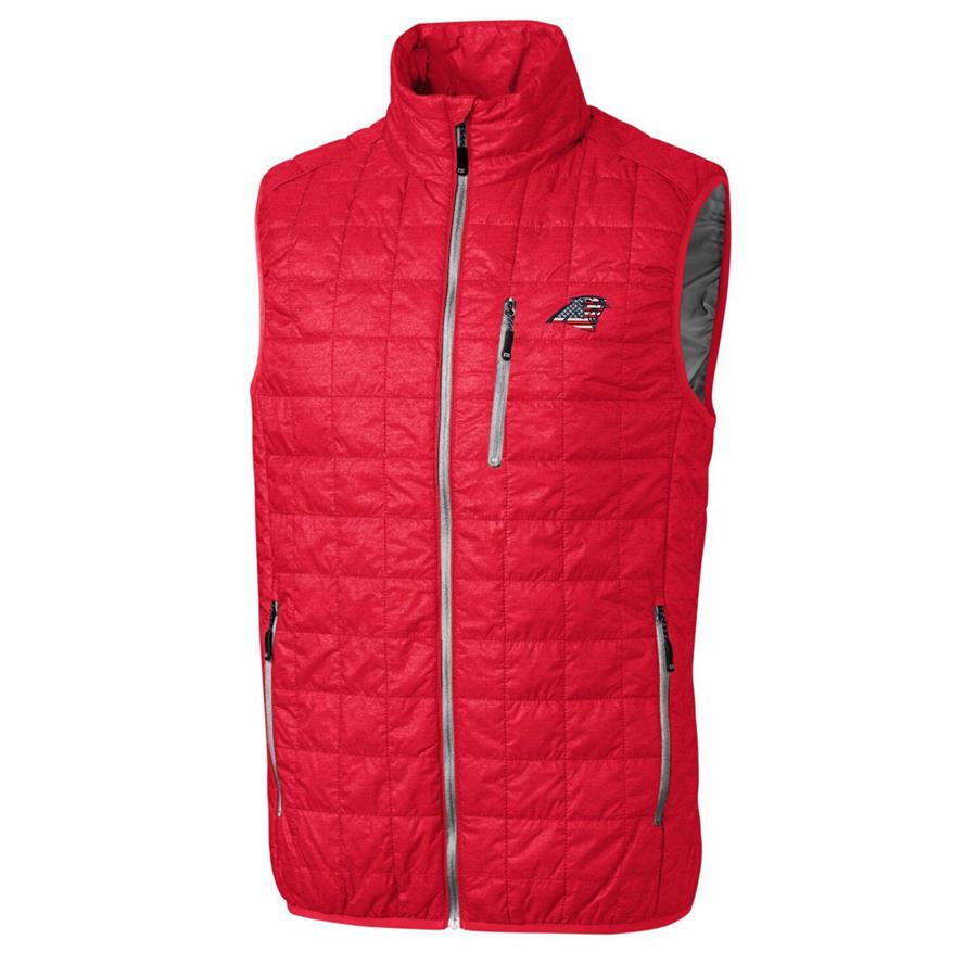 Carolina Panthers Cutter & Buck Americana Rainier Full-Zip Vest - Red