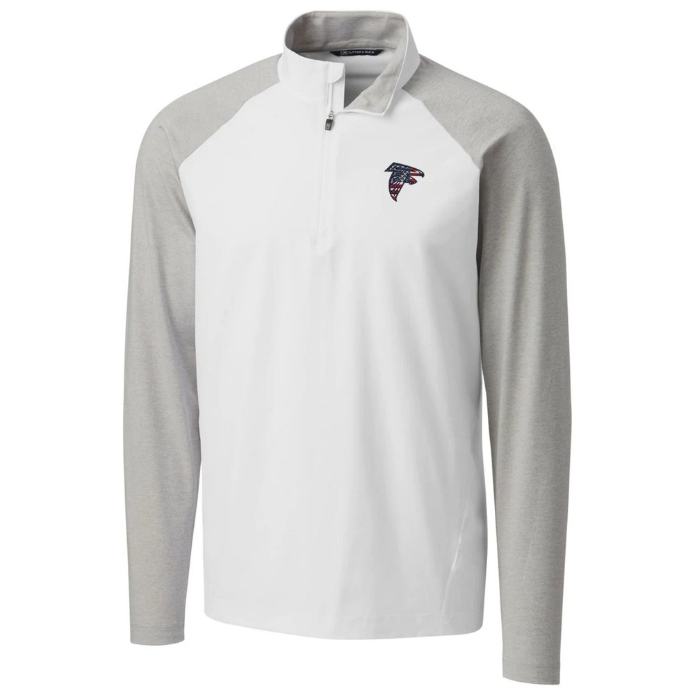 Atlanta Falcons Cutter & Buck Americana Response Hybrid Quarter-Zip Jacket - White