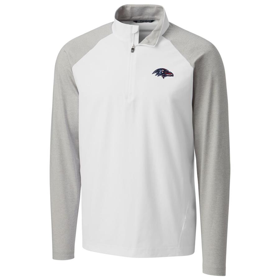 Baltimore Ravens Cutter & Buck Americana Response Hybrid Quarter-Zip Jacket - White