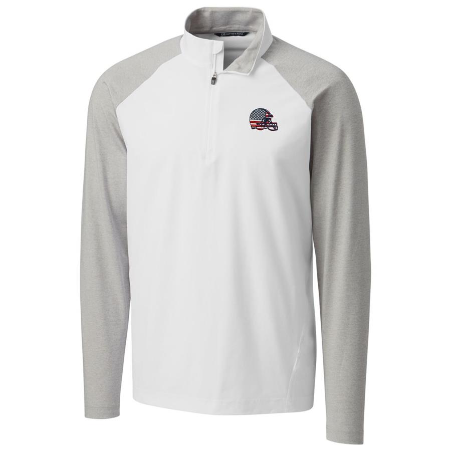 Cleveland Browns Cutter & Buck Americana Response Hybrid Quarter-Zip Jacket - White